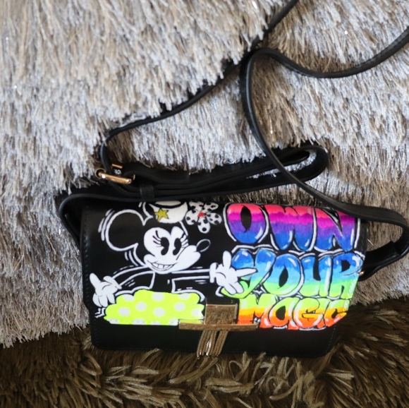 Minnie Mouse  Genuine Leather Crossbody Handbag - Picture 4 of 5